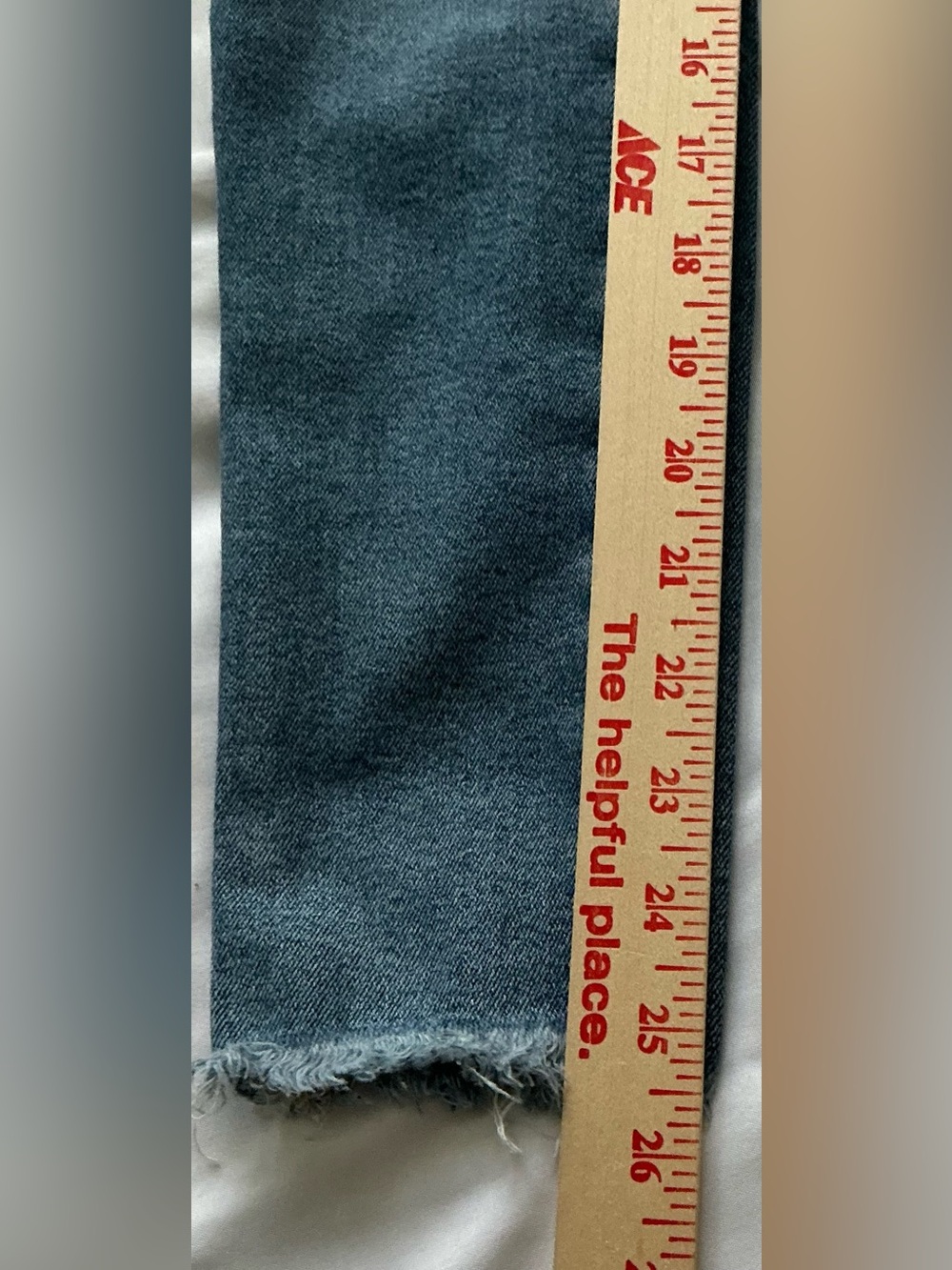 Free People "We The Free" Light Wash Ankle Skinny Denim Jeans 26 Raw Hem Boho - Picture 4 of 12